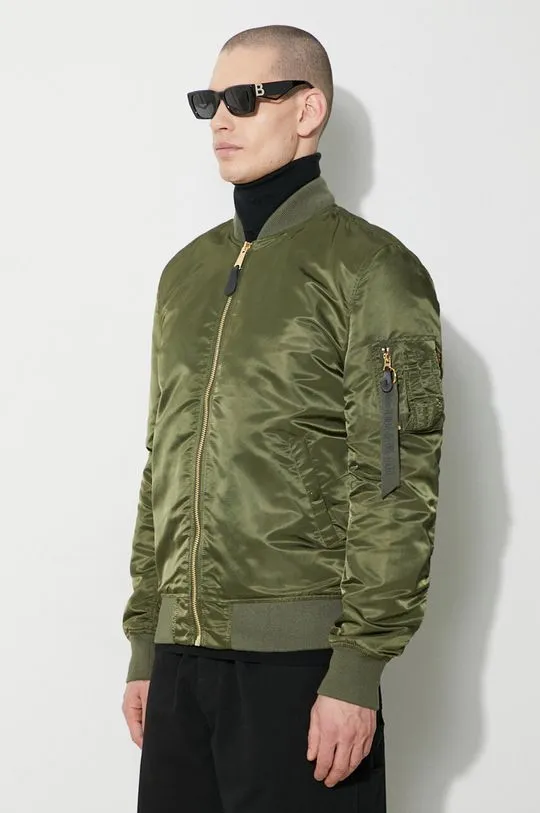 Alpha Industries bomber jacket MA-1 VF men’s green color 156101