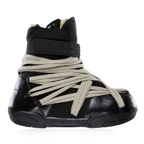 AMBER LEATHER SNOW BOOTS - BLACK