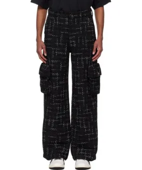 Amiri Black Fleck Tweed Cargo Pants