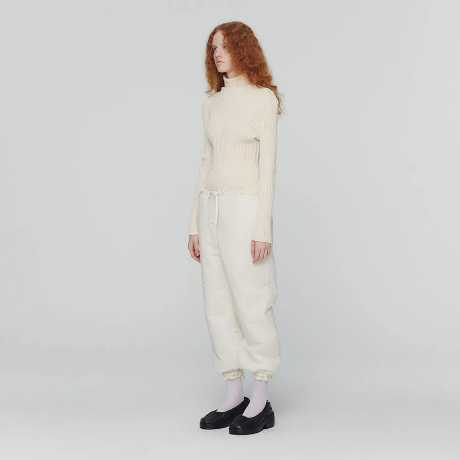 【AMOMENTO/アモーメント】SHEER PADDED BANDING PANTS AM24FWW04PT