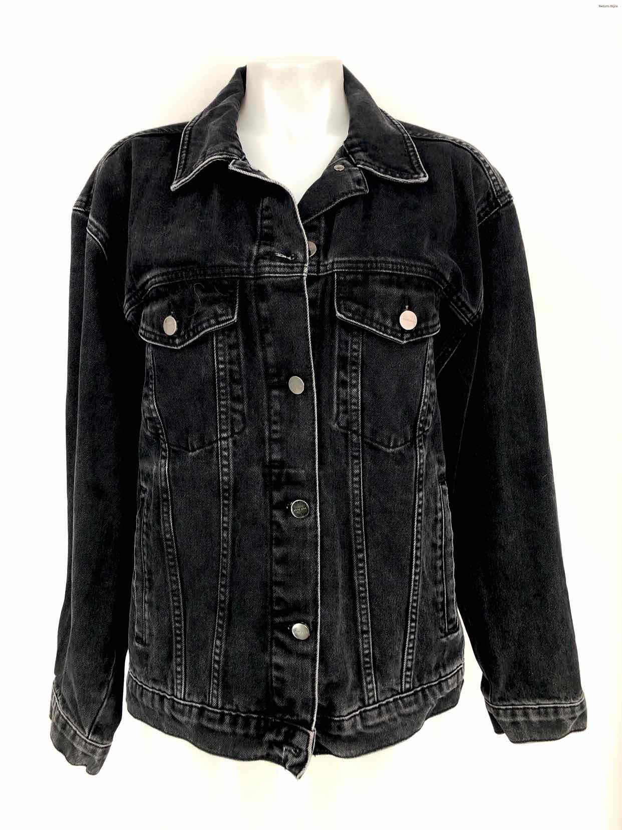 ANINE BING Black Denim Classic Jean Jacket Women Size MEDIUM (M) Jacket