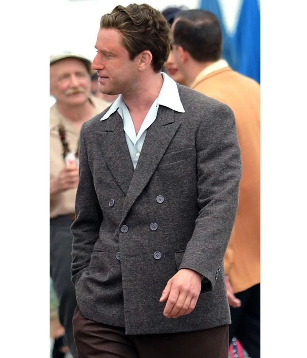 Ben Foster The Survivor Grey Peacoat