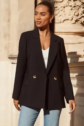 Black Double Breasted Blazer