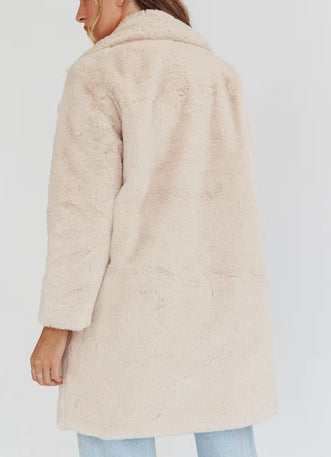 BLAIR FAUX COAT BEIGE