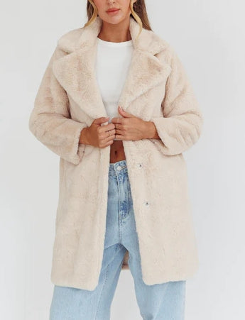 BLAIR FAUX COAT BEIGE