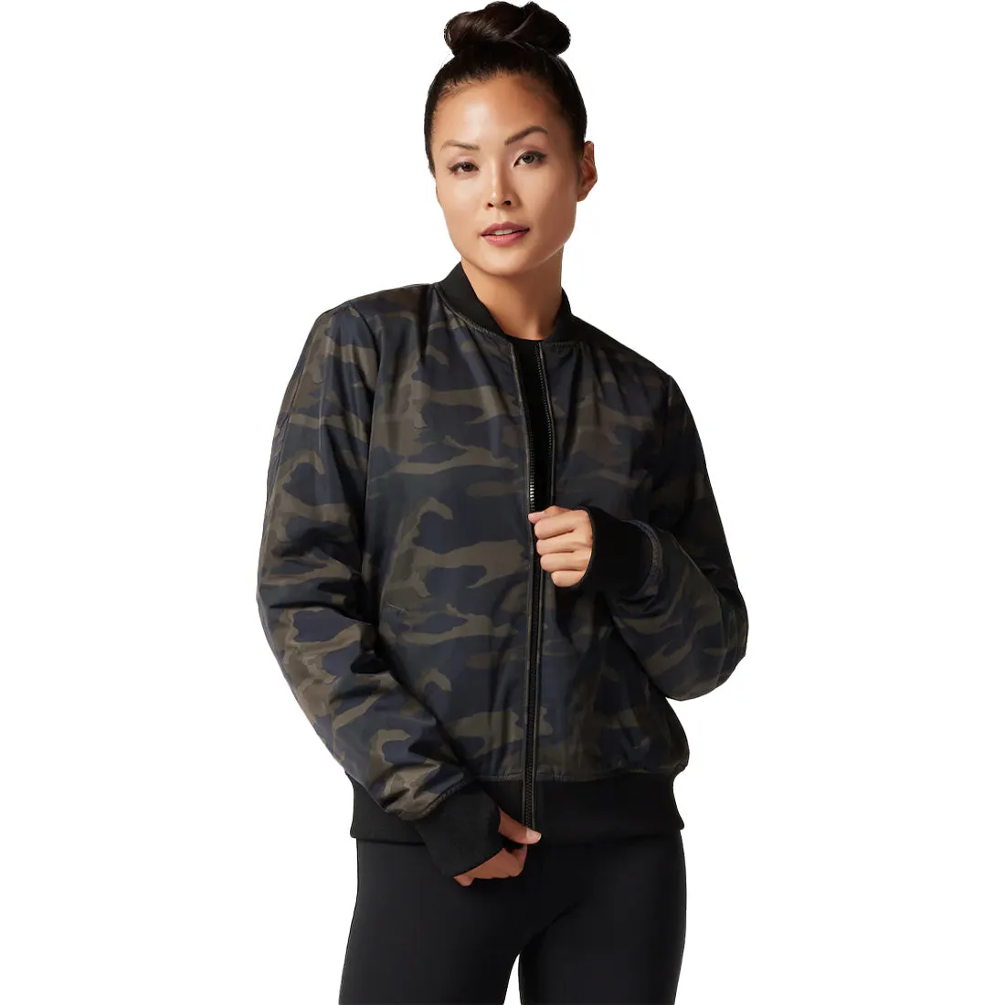 Blanc Noir Reversible Bomber Jacket - Women's