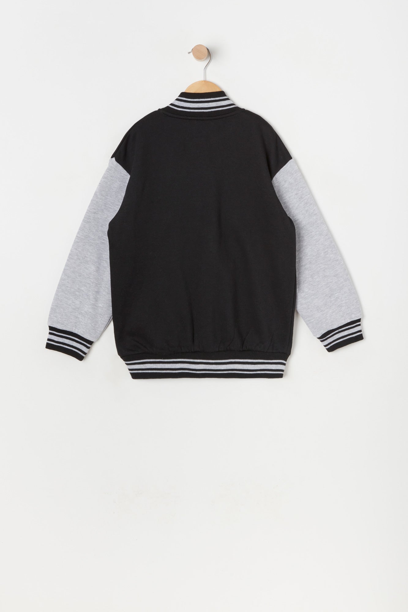 Blouson de Style Universitaire en Chenille et Molleton avec Imprimé Brooklyn Pour Fille