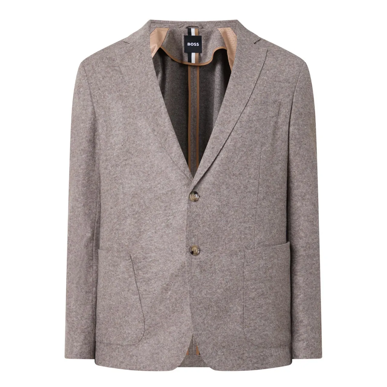 BOSS Hanry Single-Breasted Blazer - Beige