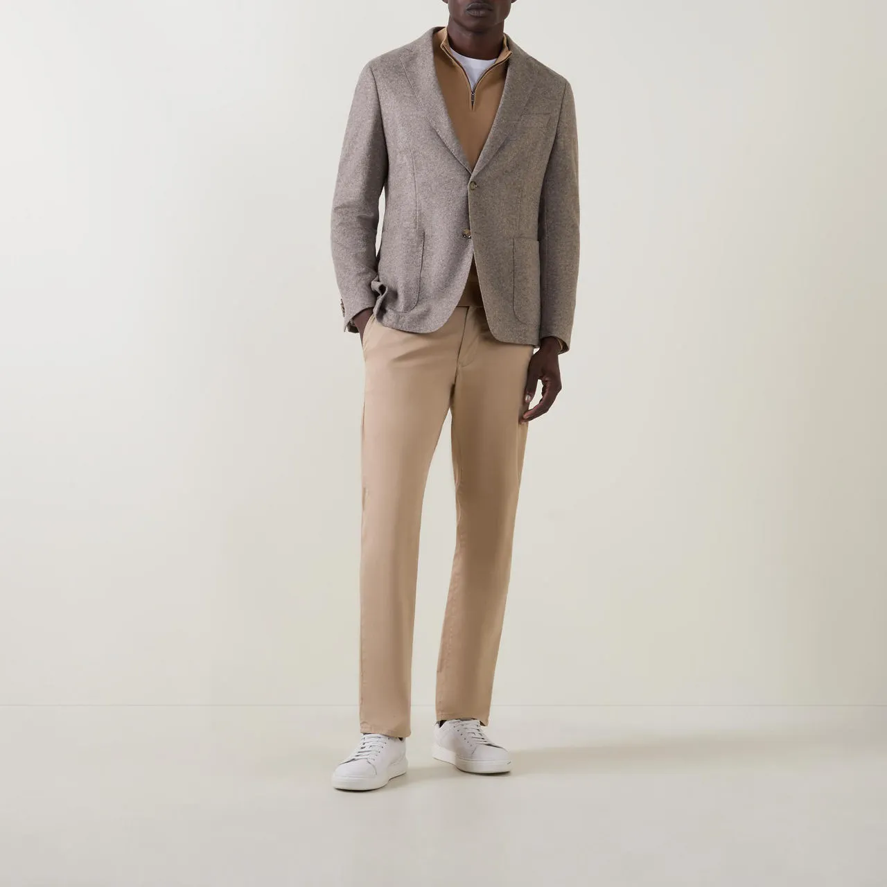 BOSS Hanry Single-Breasted Blazer - Beige