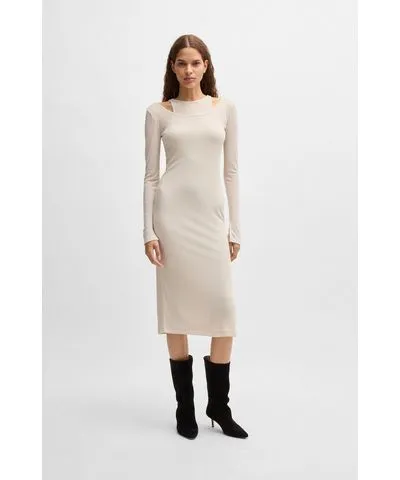 Boss Two-in-one dress with layered effect