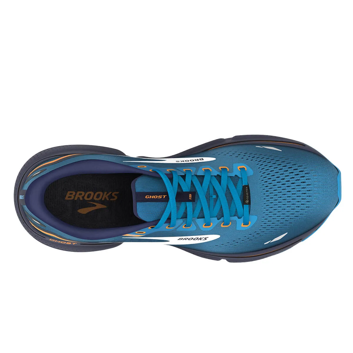 Brooks Ghost 15 GTX Mens | Blue/peacoat/orange