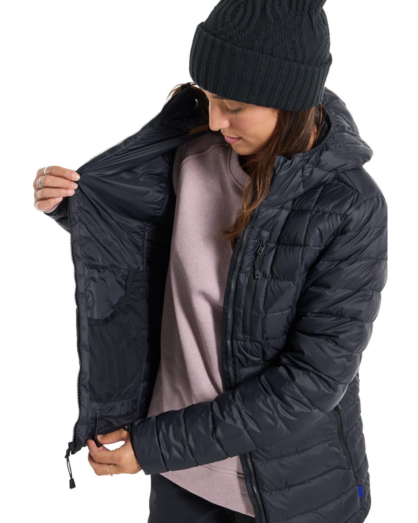 Burton Women's Mid-Heat Hooded Down Insulated Jacket - True Black