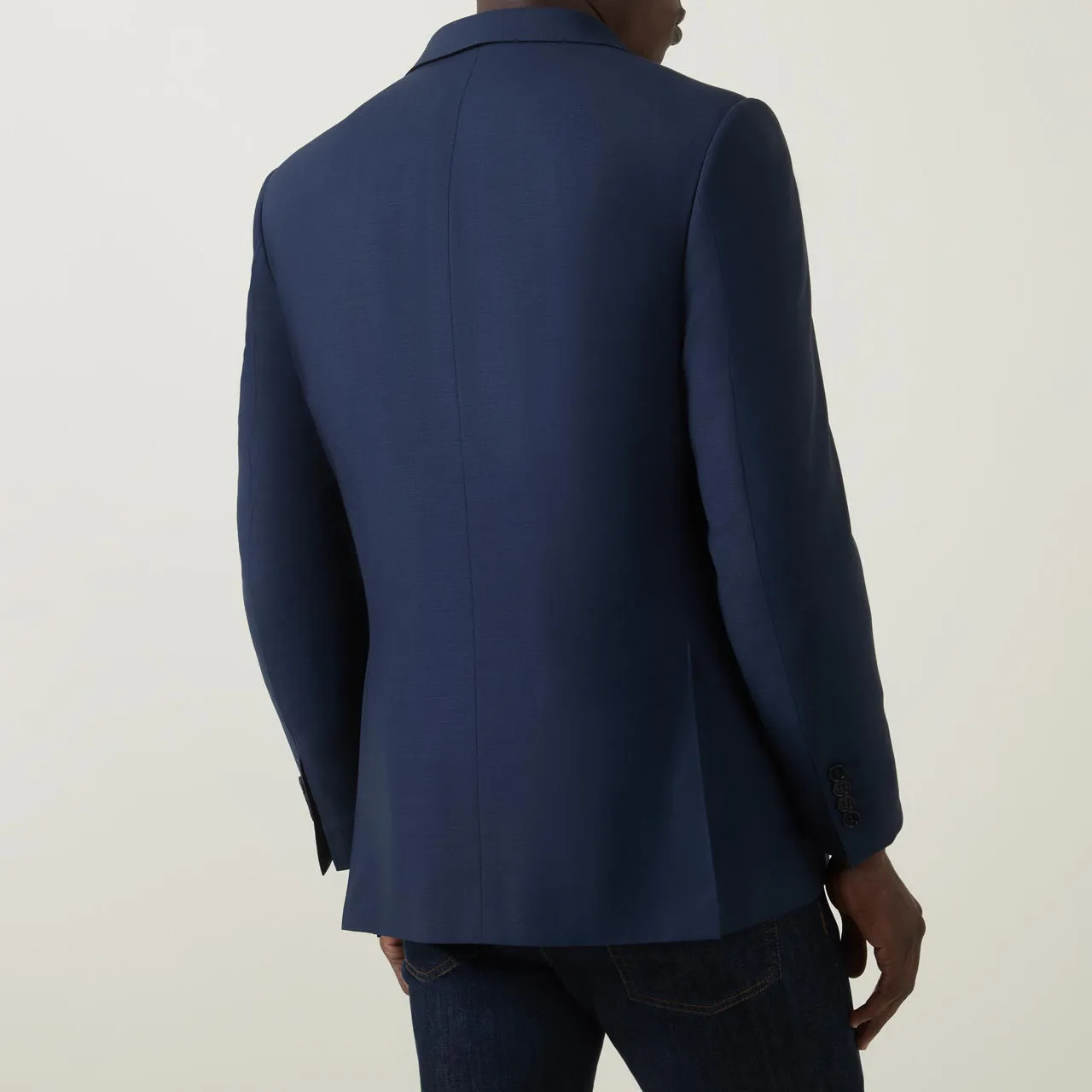 CANALI Hopsack Single-Breasted Blazer - Dark Blue