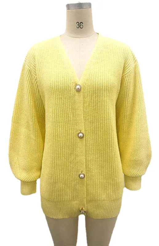 Candy Color Casual Loose Cardigan Sweater