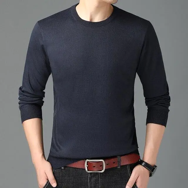 Casual Crewneck Men Sweaters