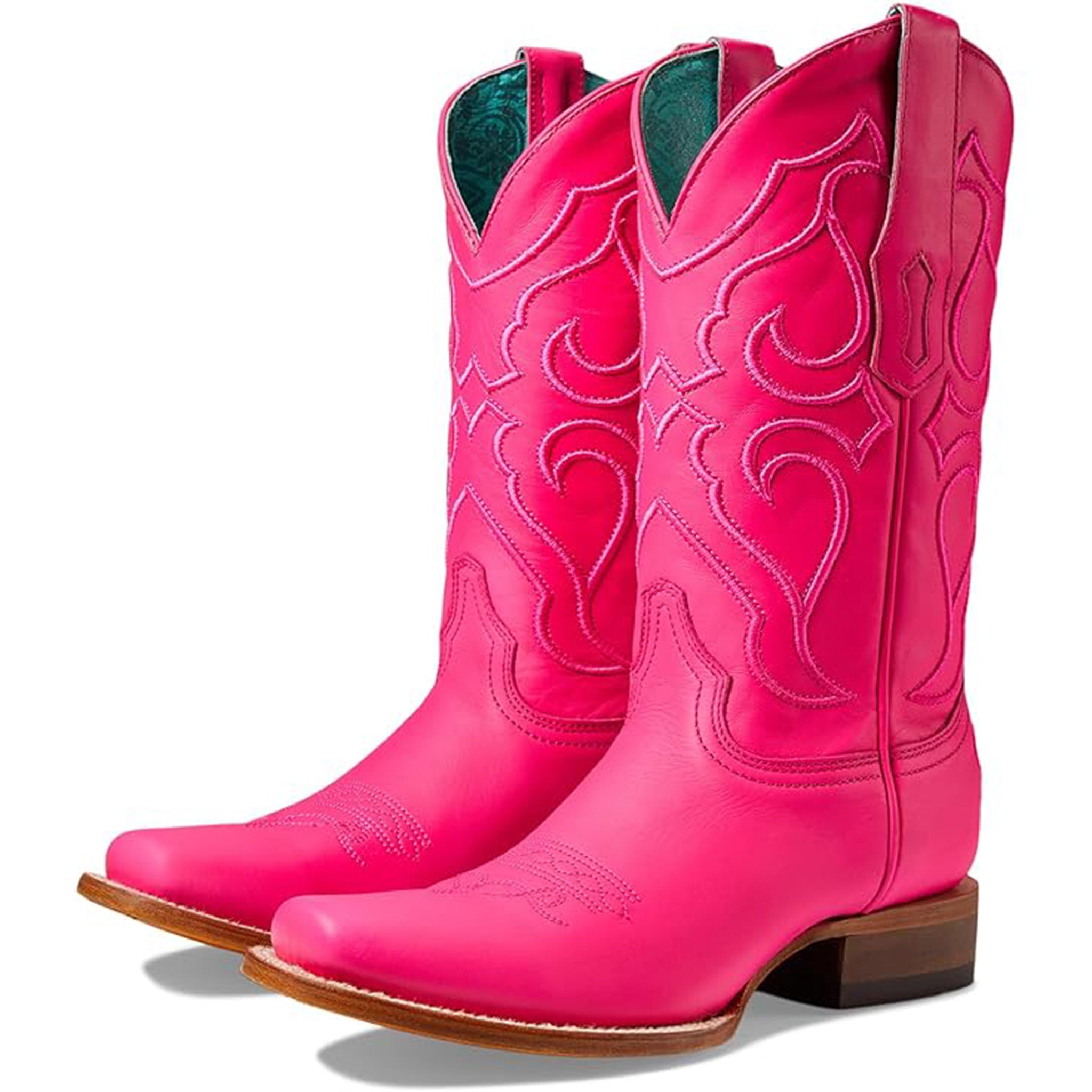 Corral Hot Pink Square Toe Boots