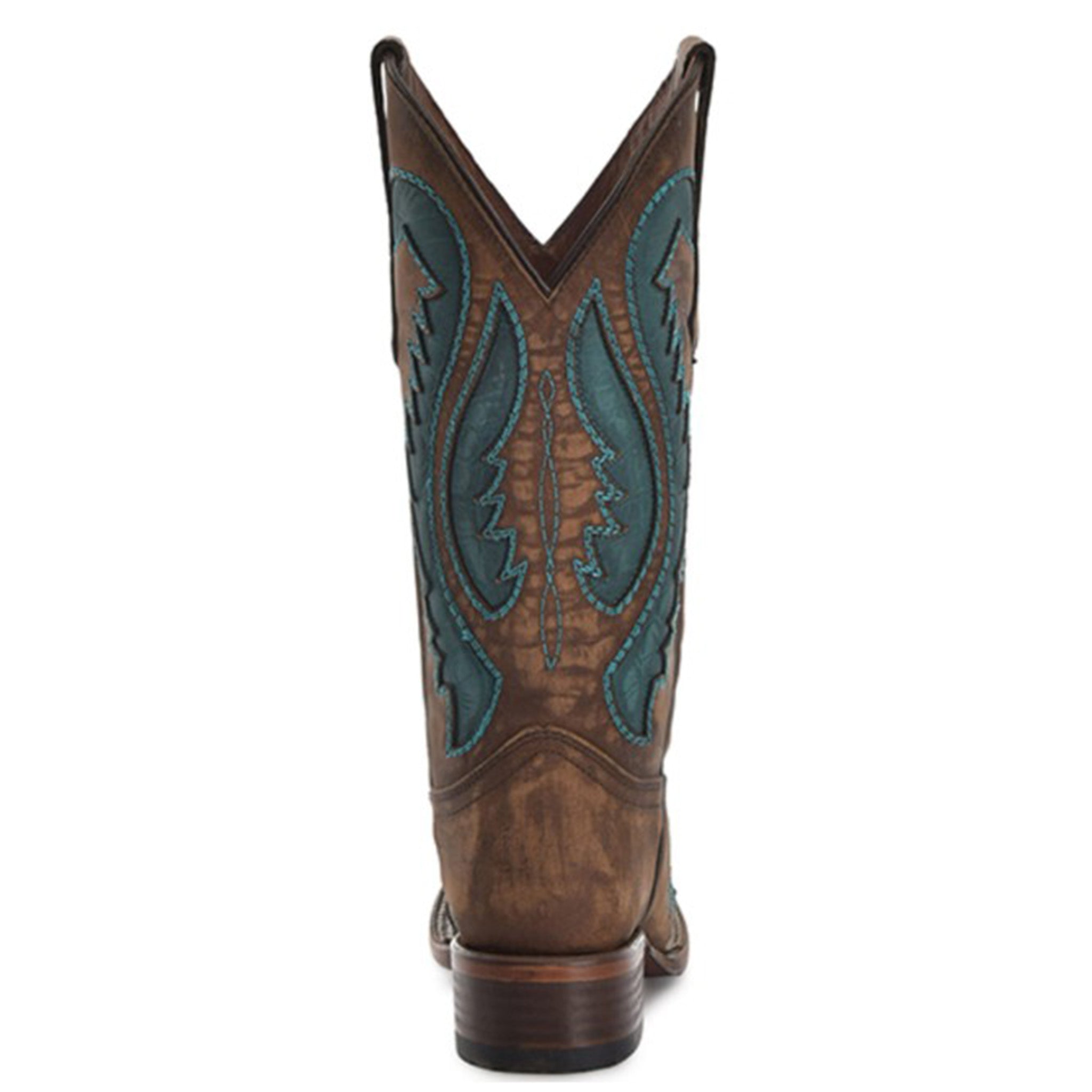 Corral Women's Brown & Turquoise Embroidered Inlay Boots