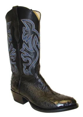 Cowtown Men's 3 Piece Black Ostrich Boot