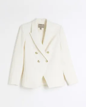 Cream premium double breasted Blazer