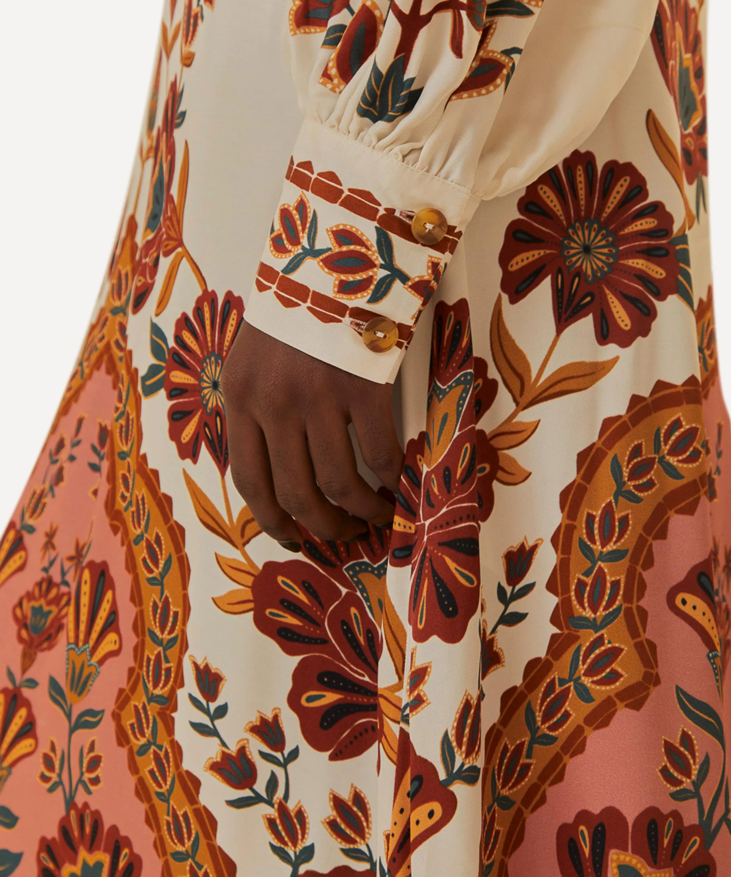 Cream Riad Midi Dress