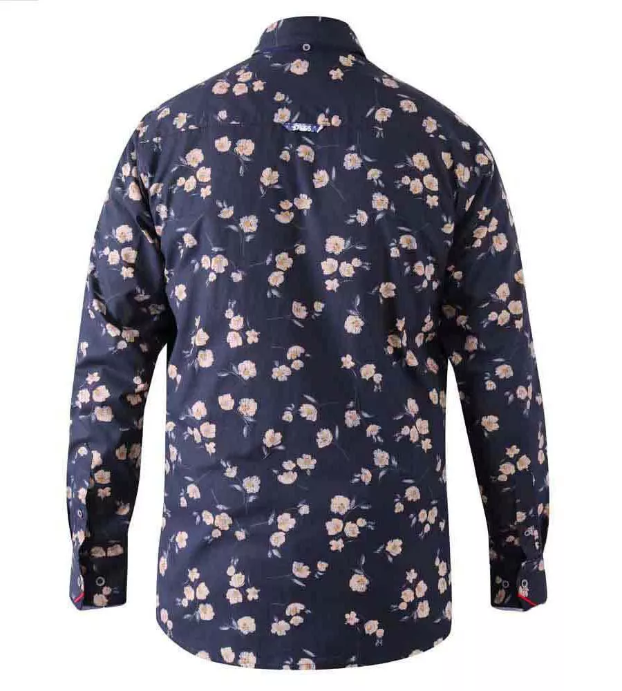 D555 Mens Long Sleeve Shirt With All Over Print (ROOKSEY)