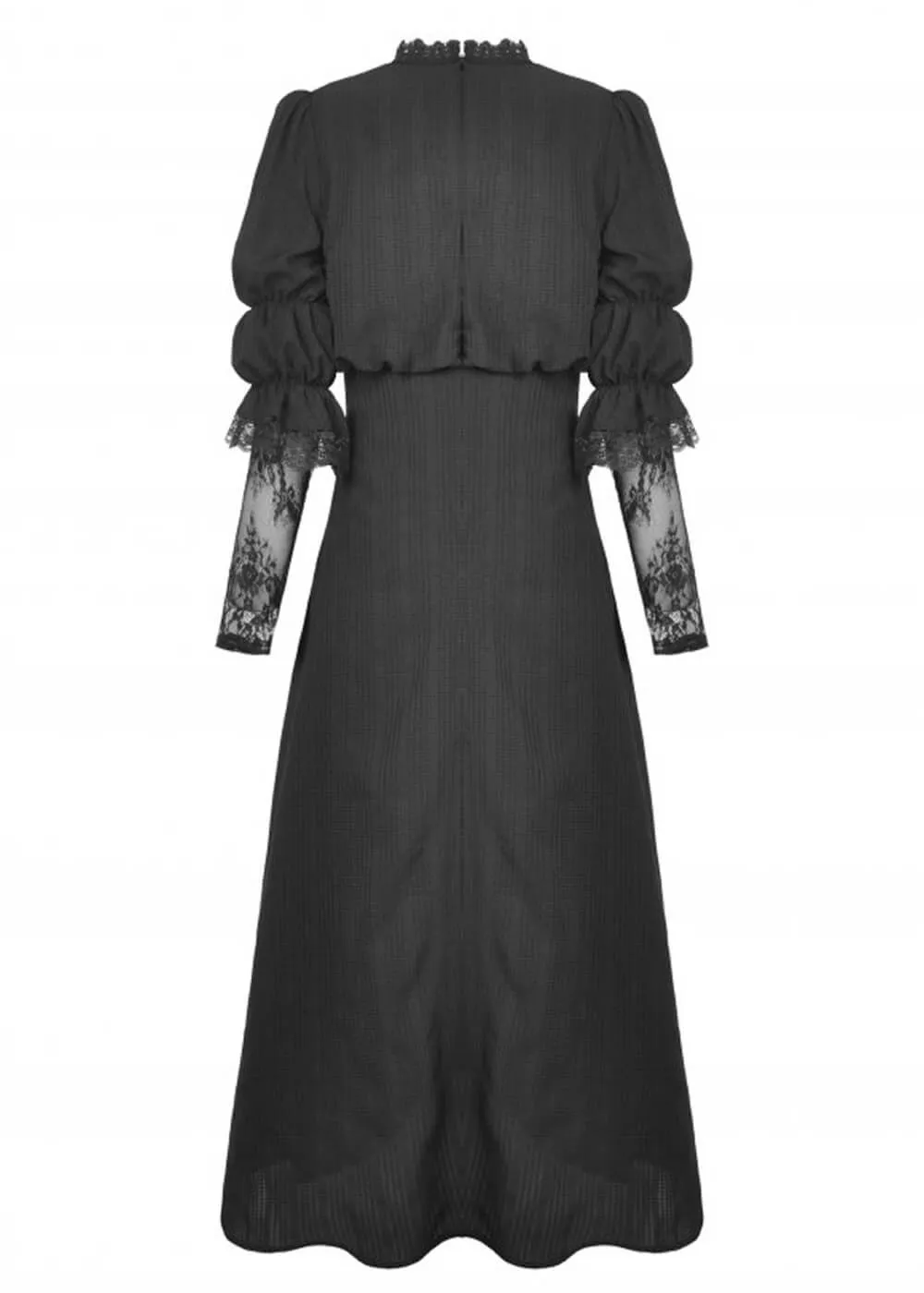 Dark In Love Haunted Mansion Midi Dress Black