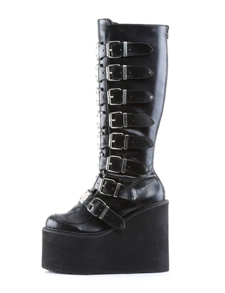 DEMONIA SWING-815 - BLACK VEGAN LEATHER  PRE ORDER 