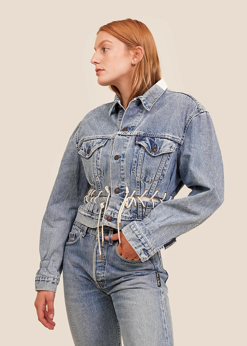 Denim Jacket Waist Eyelets