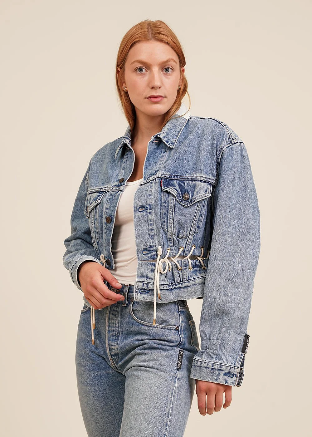 Denim Jacket Waist Eyelets