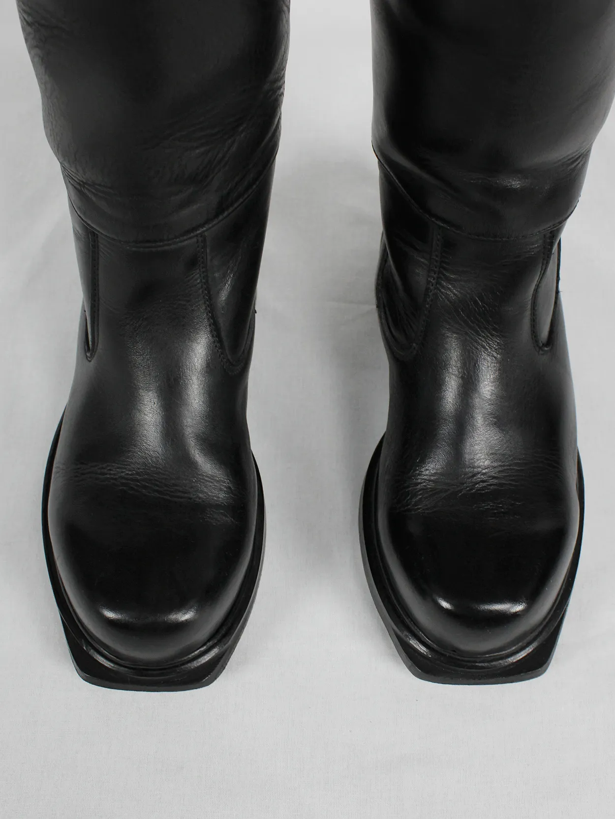 Dirk Bikkembergs black tall boots with mountaineering sole (37) — mid 90’s