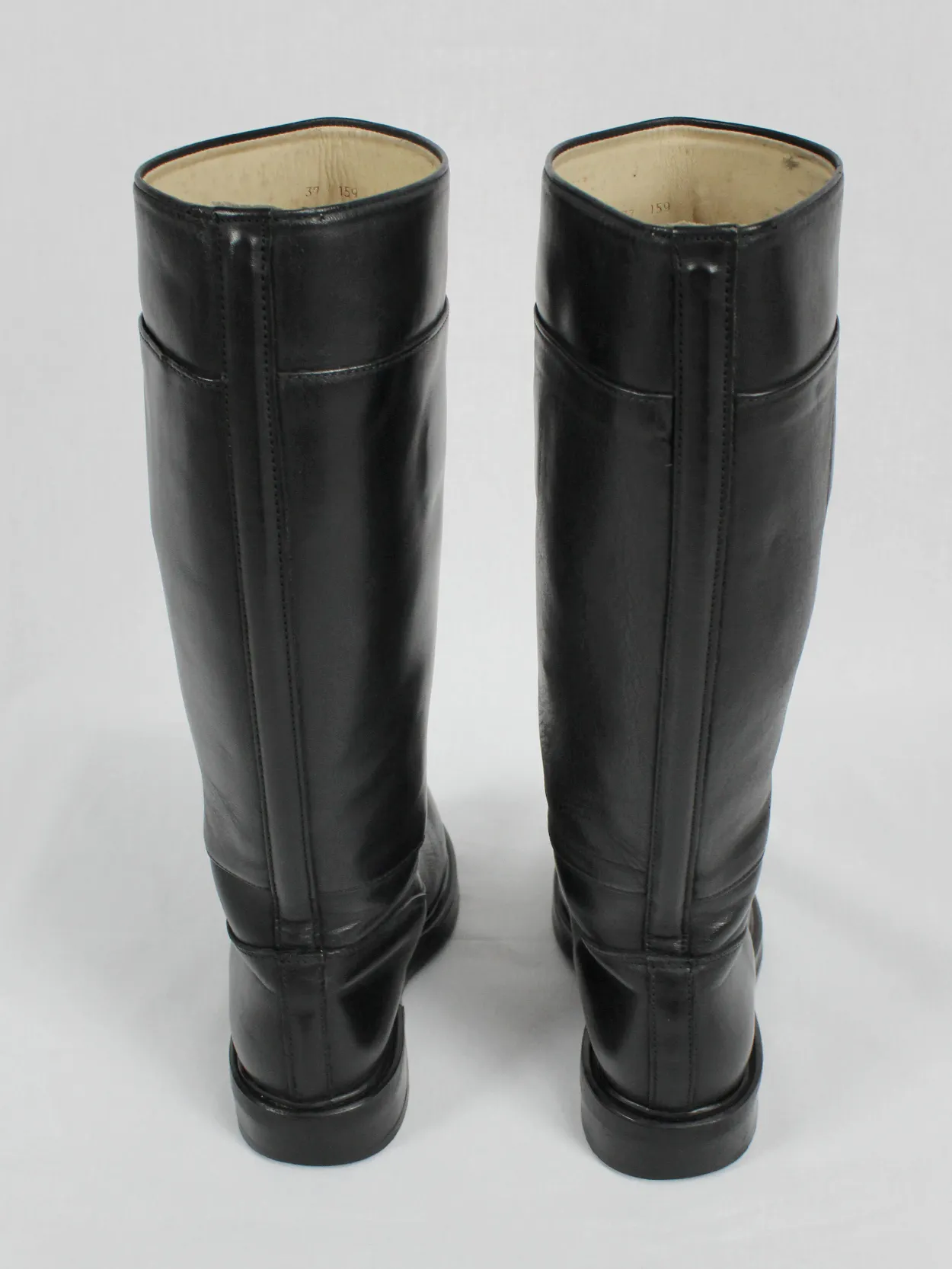 Dirk Bikkembergs black tall boots with mountaineering sole (37) — mid 90’s