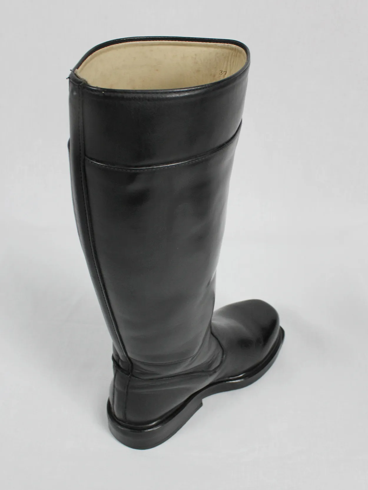 Dirk Bikkembergs black tall boots with mountaineering sole (37) — mid 90’s