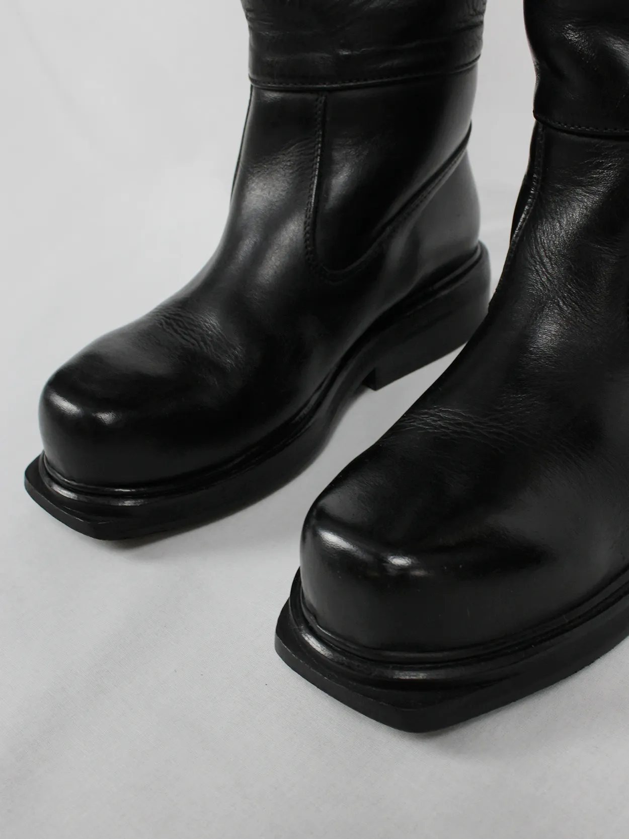 Dirk Bikkembergs black tall boots with mountaineering sole (37) — mid 90’s