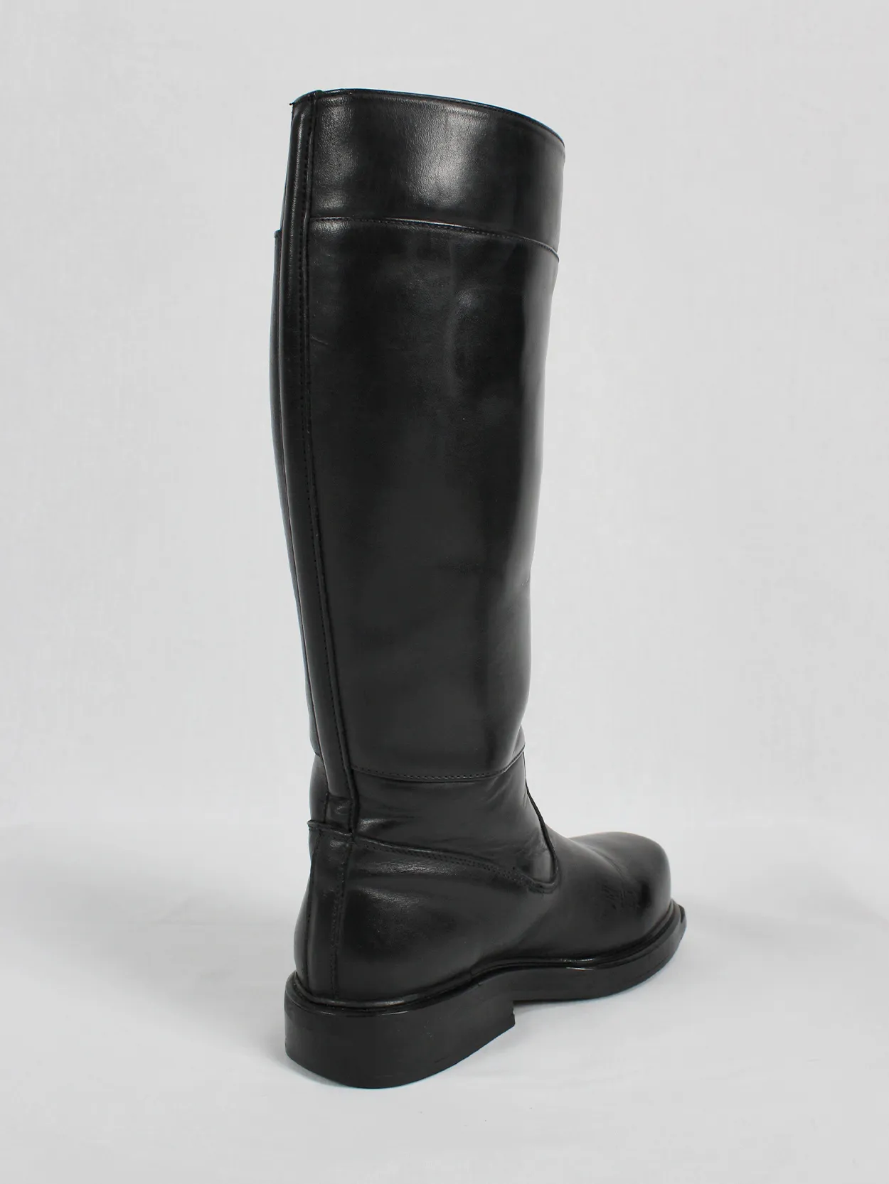 Dirk Bikkembergs black tall boots with mountaineering sole (37) — mid 90’s