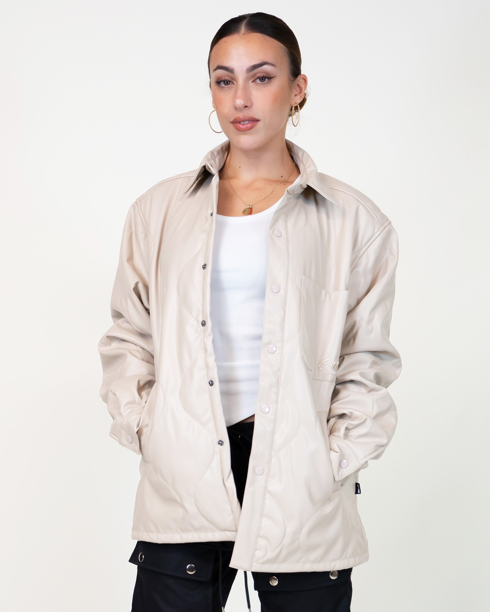 EPTM ORION PUFFER SHIRT-CREAM