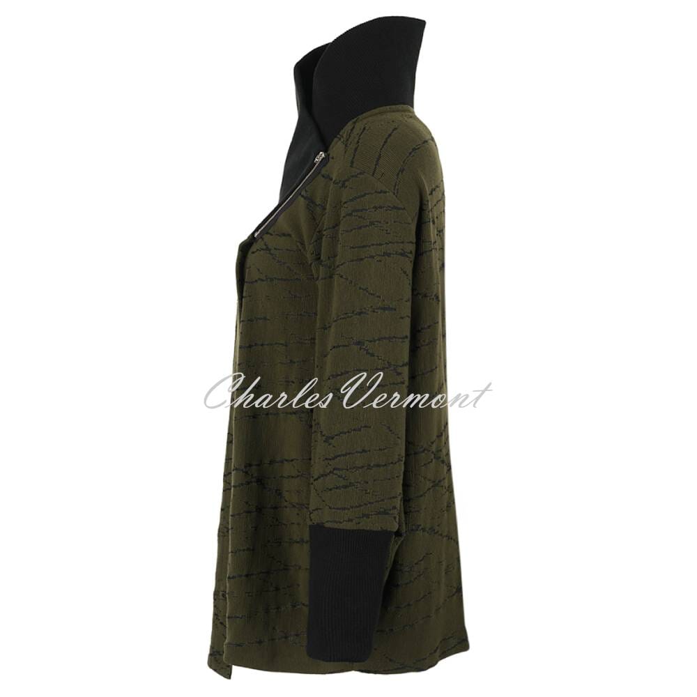 EverSassy Knit Cover Up Jacket - Style 12251 (Olive)