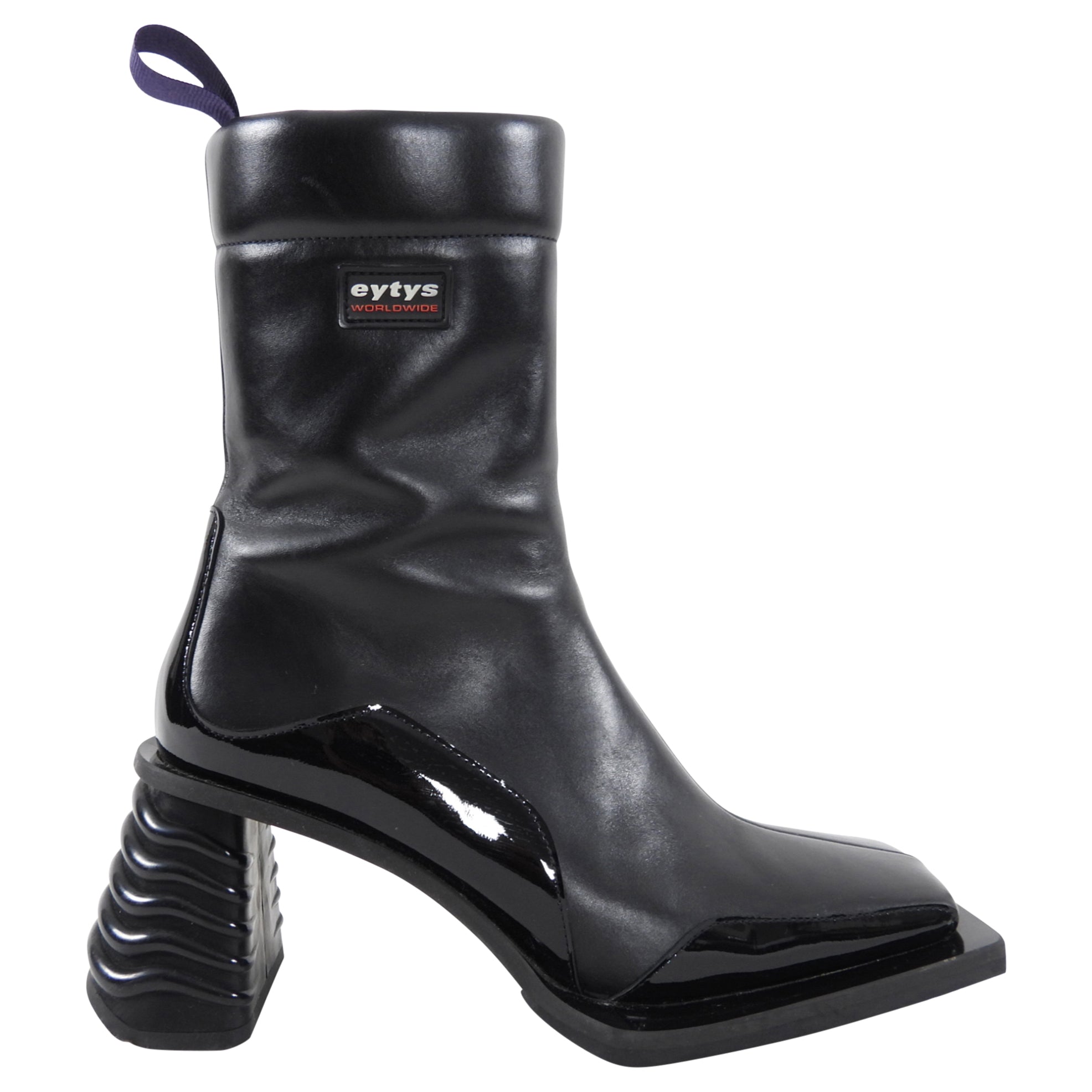 Eytys Black Leather Gaia Ankle Boots - 37 / 7