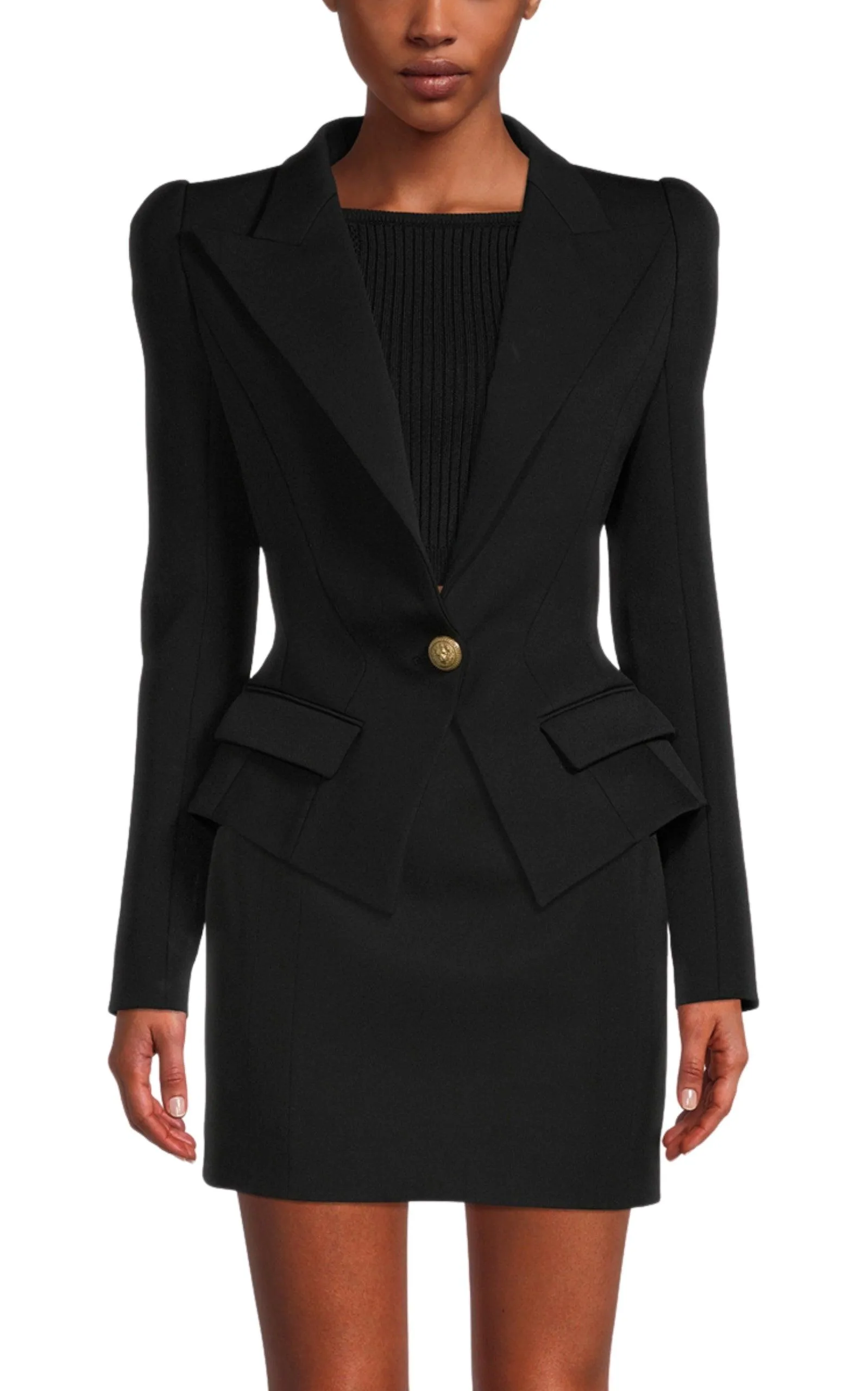 Flap-pockets Single-breasted Blazer