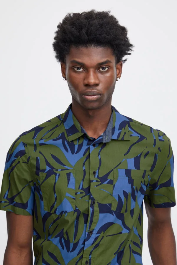 FOLIAGE PRINT SHORT SLEEVE SHIRT