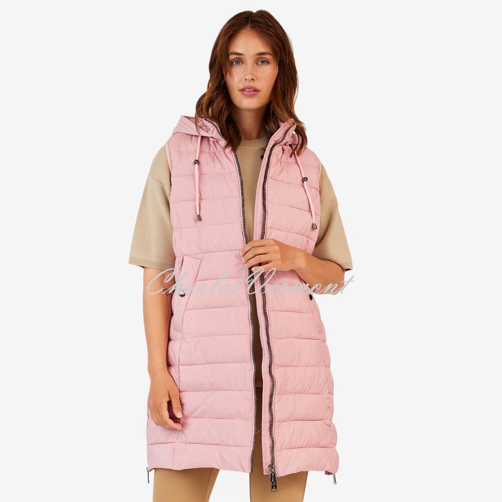 Frandsen Padded Longline Gilet - Style 833-321-42 (Blossom Pink)