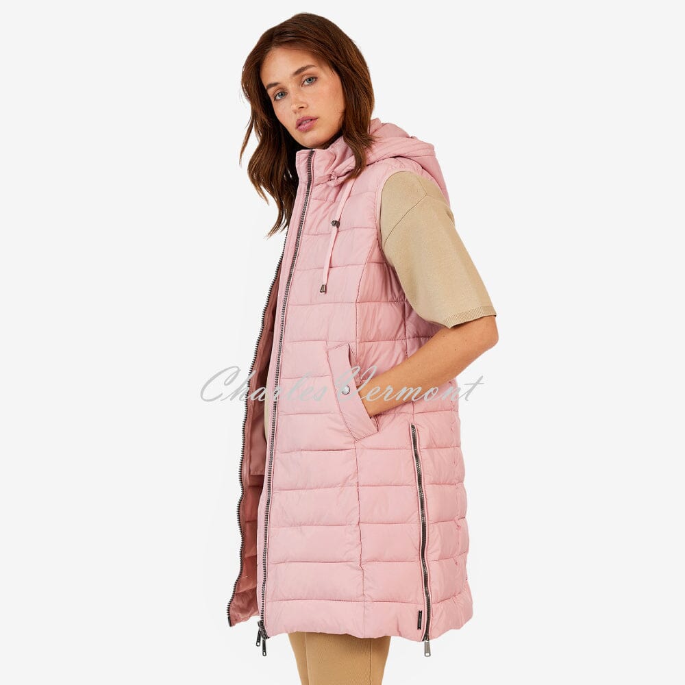 Frandsen Padded Longline Gilet - Style 833-321-42 (Blossom Pink)