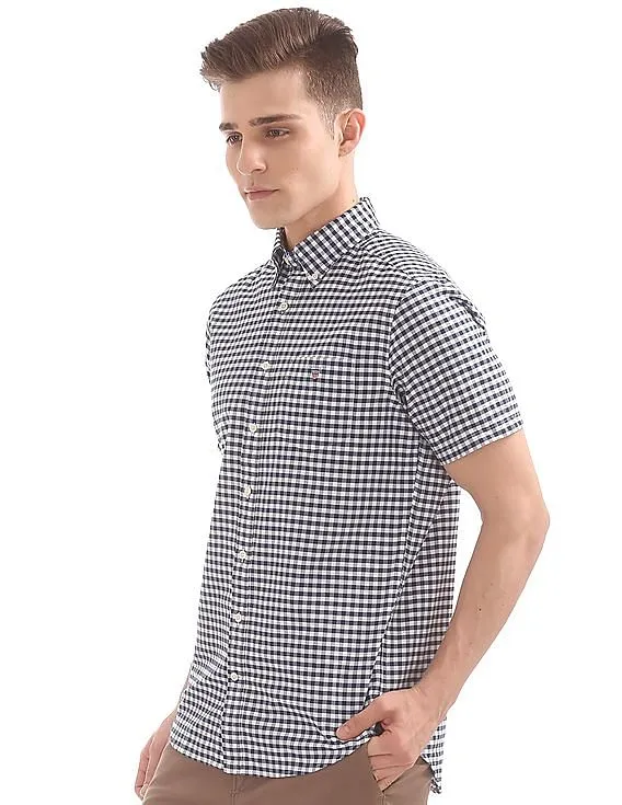 Gant The Oxford Gingham Regular Short Sleeve Button Down Shirt