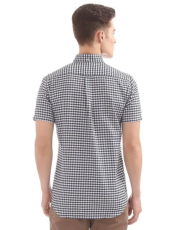 Gant The Oxford Gingham Regular Short Sleeve Button Down Shirt