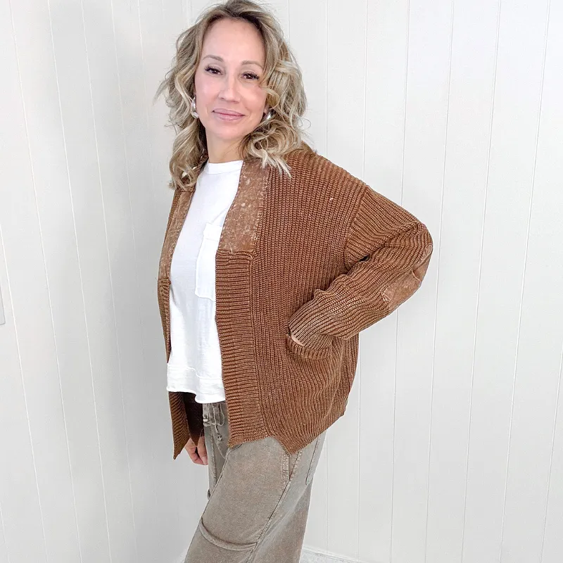 Going to the Library Brown Sweater Knit Cardigan