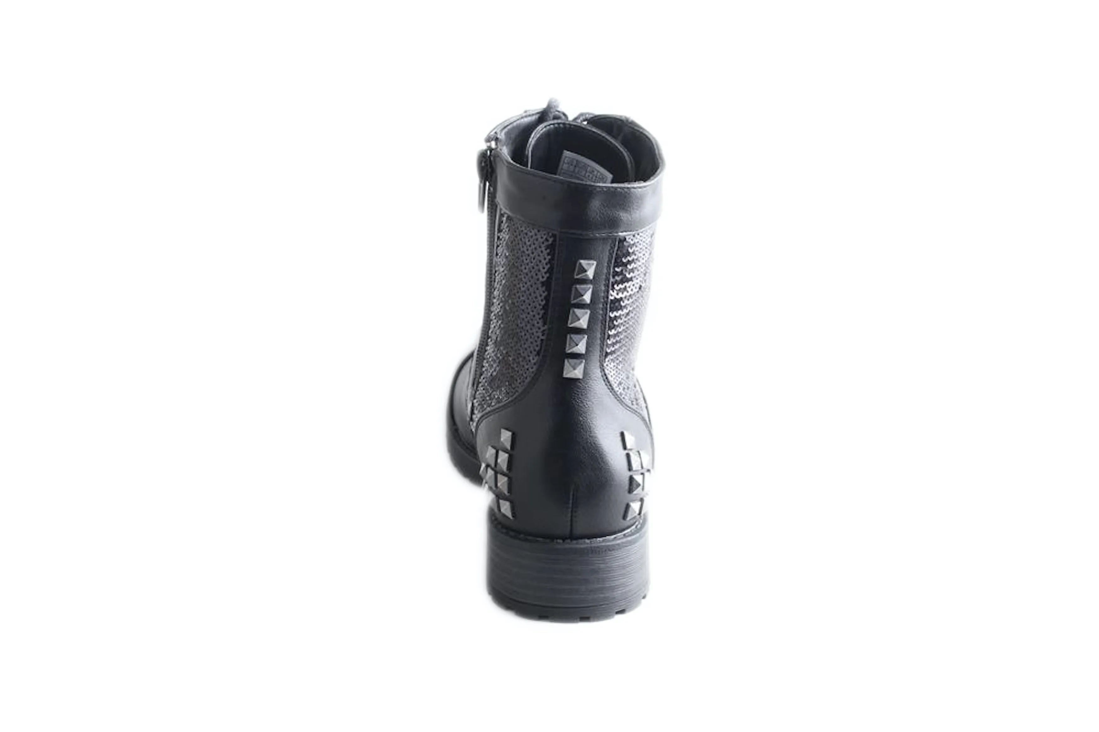 Gotta Flurt Women's Swag II Black Sequin Combat Boot