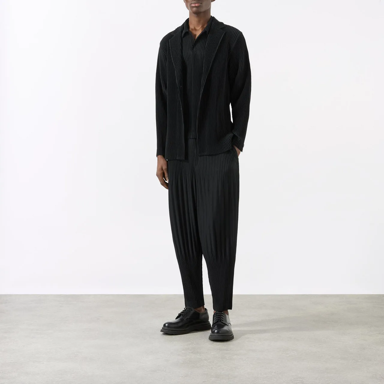 HOMME PLISSÉ ISSEY MIYAKE Basic Pleated Single-Breasted Blazer - Black