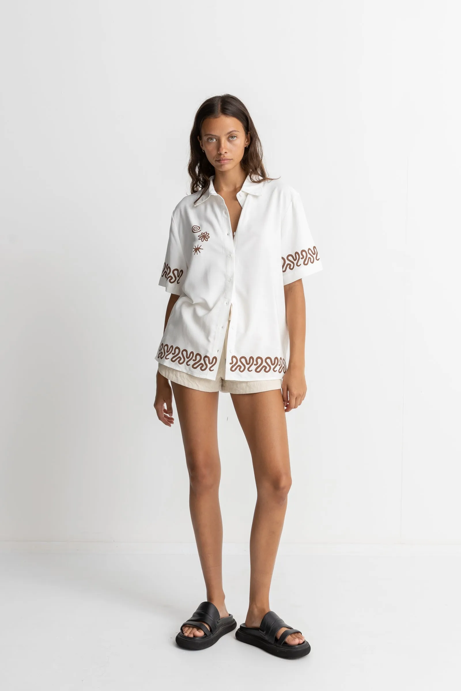 Joelene Short Sleeve Shirt White