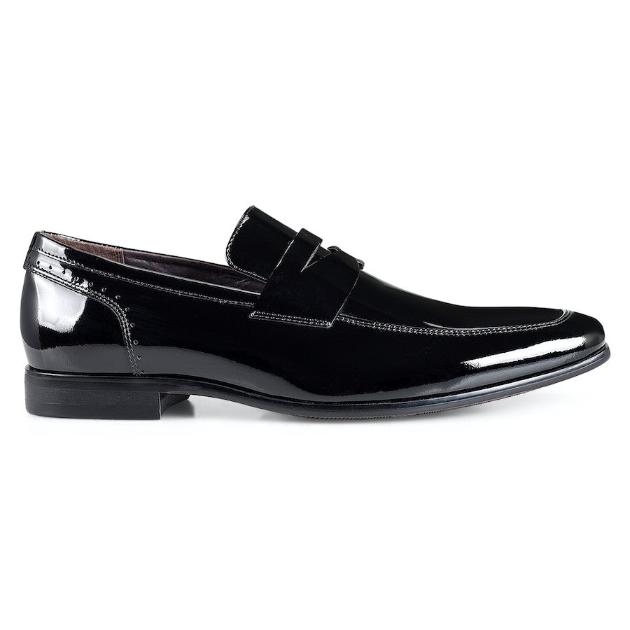 Julius Marlow Jax Black Patent Slip On Formal Dress Leather Shoes