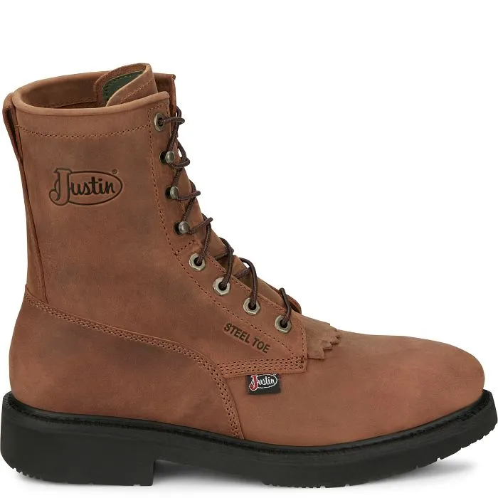 JUSTIN LIVESTOCK 8 ROUND STEEL TOE LACE-UP: OW764