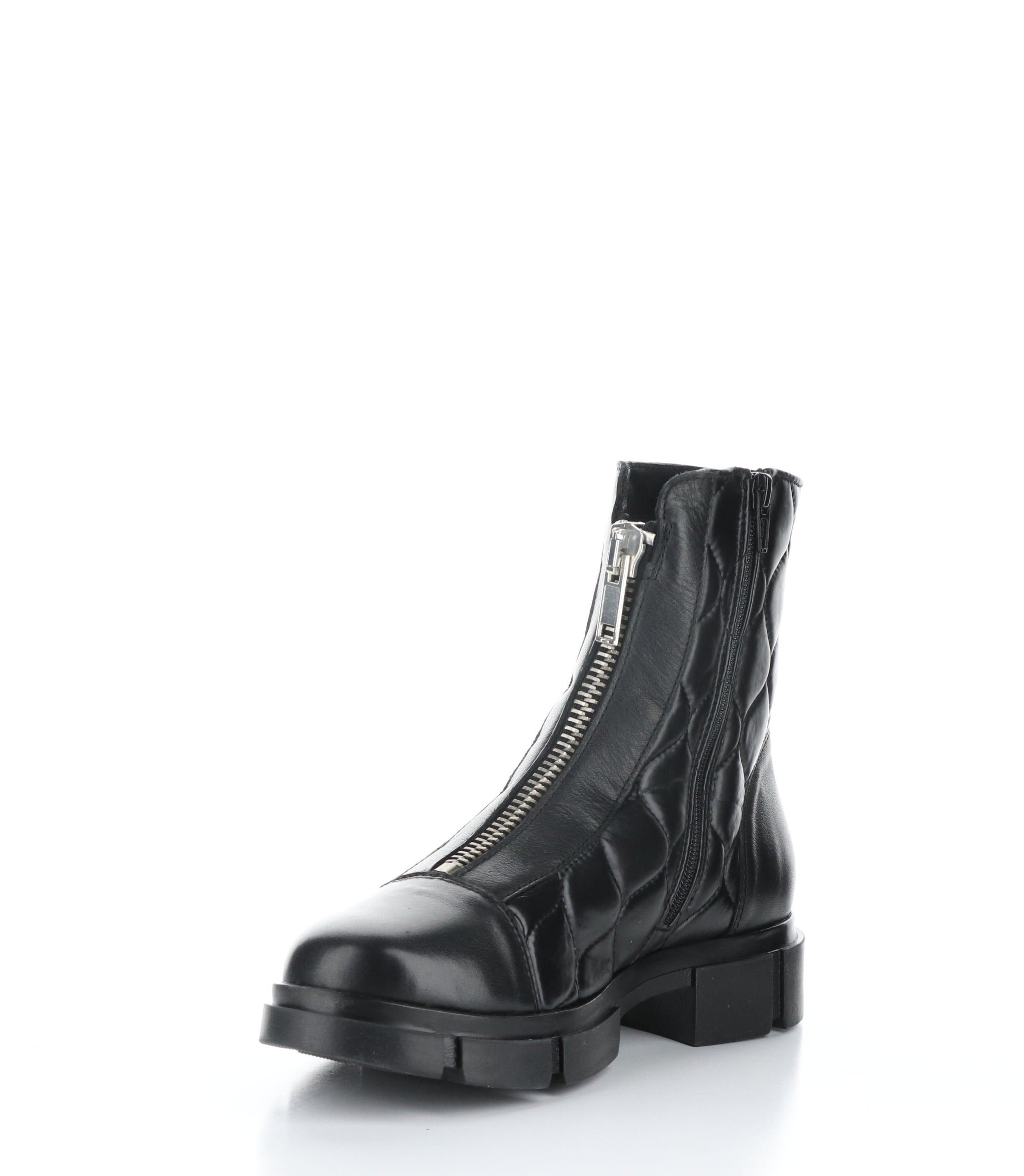 LANE BLACK Round Toe Boots